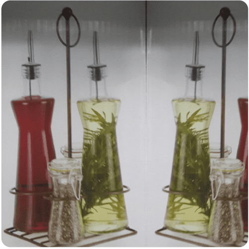 4pc condiment set with stand