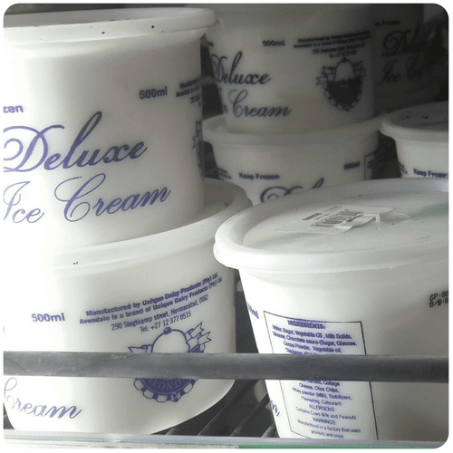 Deluxe ice cream 500ml vanilla, rum & raisin