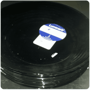 Harena noir black soup plate 16cm